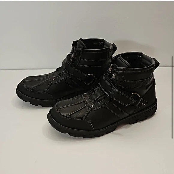 Skechers Men's Heavy Duty Water Resistant Weatherproof Boots Black 10.5 - Picture 3 of 8